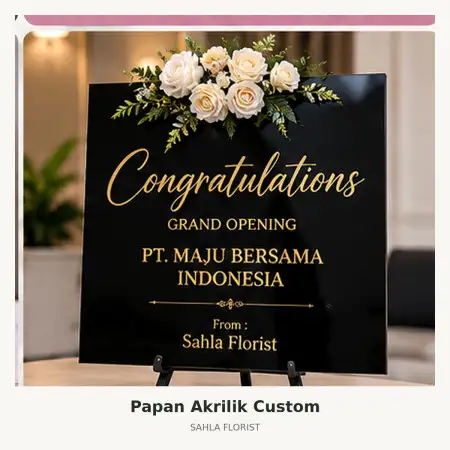 Papan Bunga Akrilik Banjarbaru